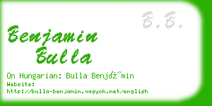 benjamin bulla business card